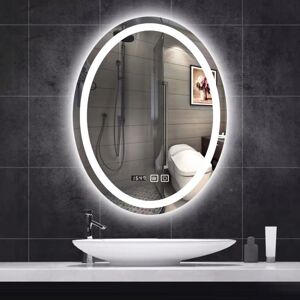 92018 IREDA Koupelnové zrcadlo s LED osvětlením, 80 x 60 cm