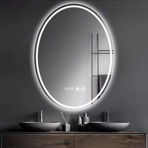 92022 IREDA Koupelnové zrcadlo s LED osvětlením, 80 x 60 cm