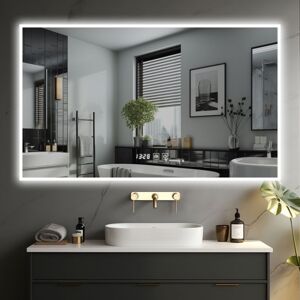 IREDA Koupelnové zrcadlo s LED osvětlením, 125 x 75 cm DF95799
