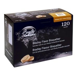 Udící brikety Bradley Smoker Bílý dub 120 ks